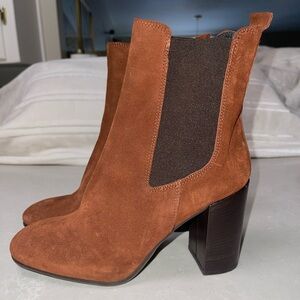 EUC Barneys New York Brown Suede Ankle Boots